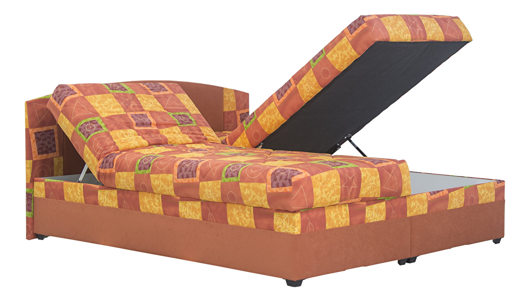 Manželská posteľ 180 cm Blanár Kappa (oranžová) (s roštami a matracmi Alena)