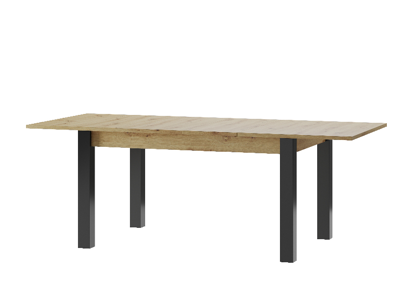Jedálenský stôl Lorren 40 (dub artisan + čierna matná) (pre 6 až 8 osôb)