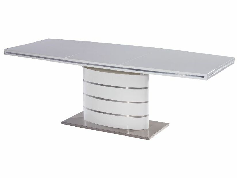 Jedálenský stôl Nott (lesk vysoký biely) (pre 6 osôb až 8 osôb)