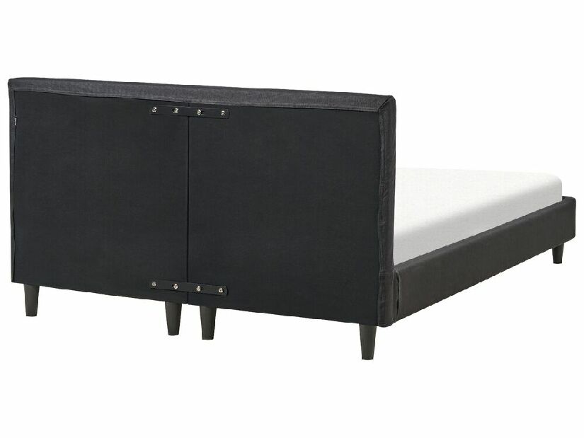 Manželská posteľ 140 cm Ferdinand (čierna) (s roštom)