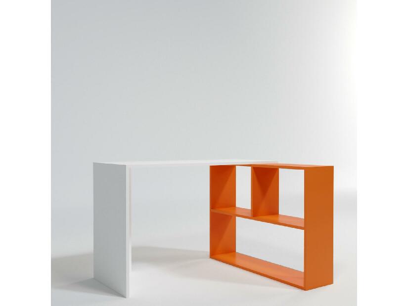 PC stolík Cander (biela + oranžová)