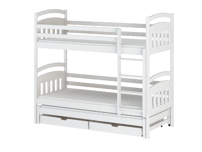 Detská posteľ 90 x 190 cm ANIE (s roštom a úl. priestorom) (biela)