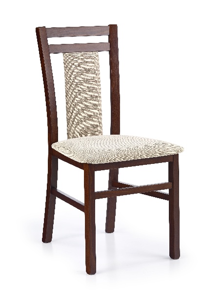 Jedálenská stolička Harden 8 (orech tmavý + krémová)