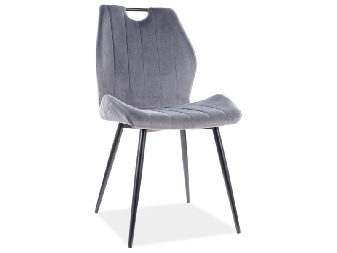Jedálenská stolička Althea (sivá + čierna)