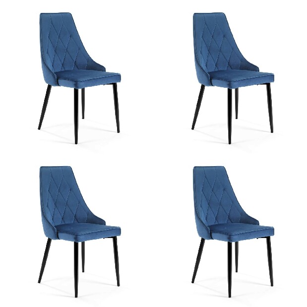 Jedálenská stolička Selvaraj (tmavo modrá) (4ks)