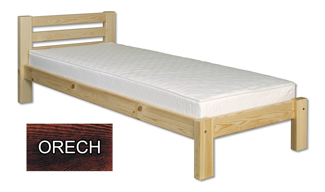 Jednolôžková posteľ 80 cm LK 127 (masív) (orech) *výpredaj