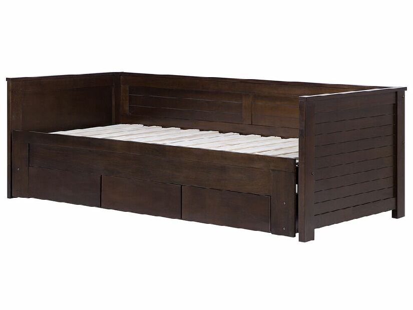 Rozkladacia posteľ 91 cm CAJUN (s roštom) (hnedá)