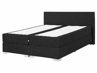 Manželská posteľ Boxspring 160 cm PREMIER (s matracmi) (čierna)