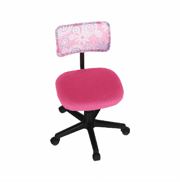 Detská otočná stolička Perny (ružová)