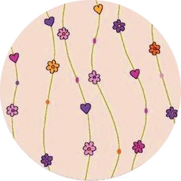 Ručne všívaný koberec (tuftovaný) Bakero Kids Flowers Beige Round