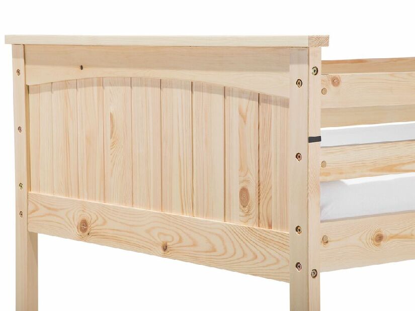 Poschodová posteľ 90 cm Alf (svetlé drevo) (s roštom a úložným priestorom)