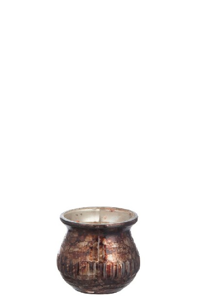 Svietnik Jolipa Na čajovú sviečku (7x7x6cm) (Hnedá)