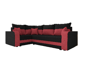 Rohová sedacia súprava Harmony Plus (čierna + červená) (L)