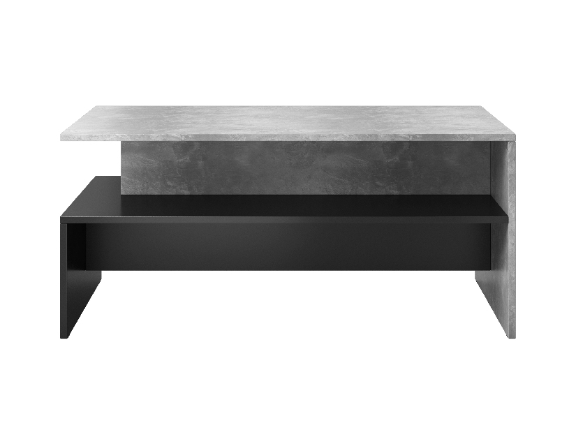 Konferenčný stolík Barly Typ 99 (čierna + svetlý betón)