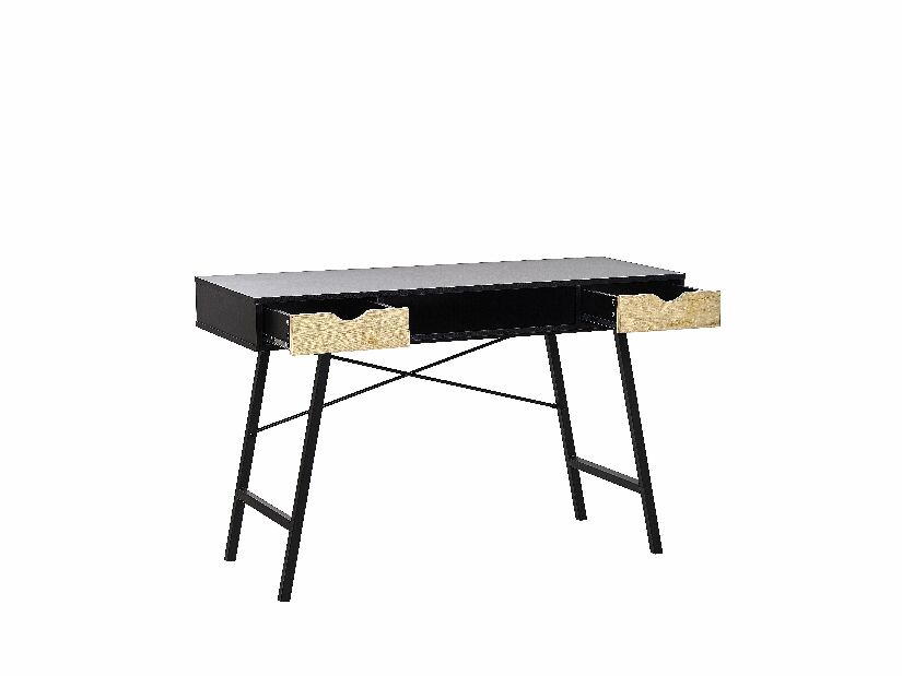 Písací stôl CLARIUM (čierna + svetlé drevo)