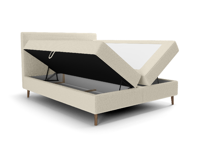 Jednolôžková posteľ 120 cm Napoli Comfort (krémová) (s roštom, s úl. priestorom)