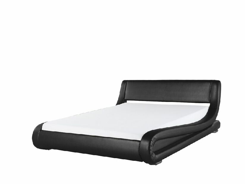 Manželská posteľ 140 cm AVENUE (s roštom) (čierna)