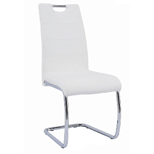 Jedálenská stolička Abalia New (biela + chróm) *bazár