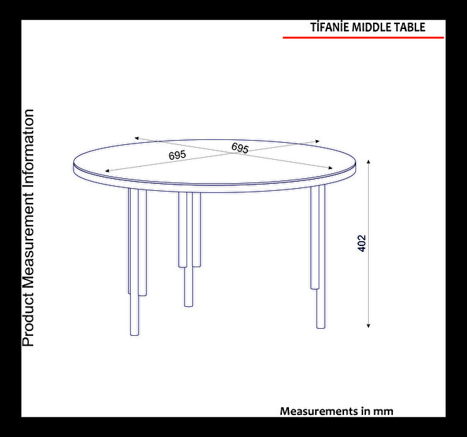 Konferenčný stolík Tibi (Orech + Antracit)