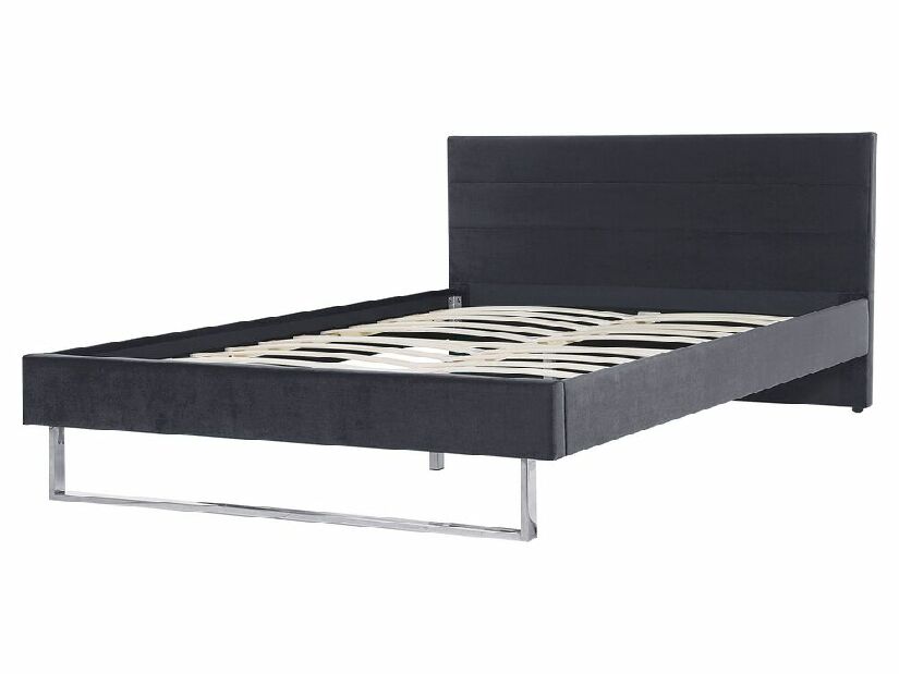 Manželská posteľ 160 cm BELAE (s roštom) (sivá)