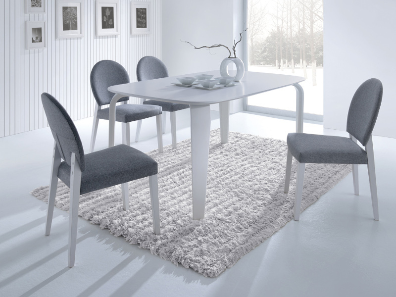 Jedálenský stôl Mezzo (biela) (pre 4 až 6 osôb)