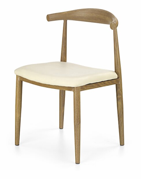 Jedálenská stolička K221 (krémová + dub medový)