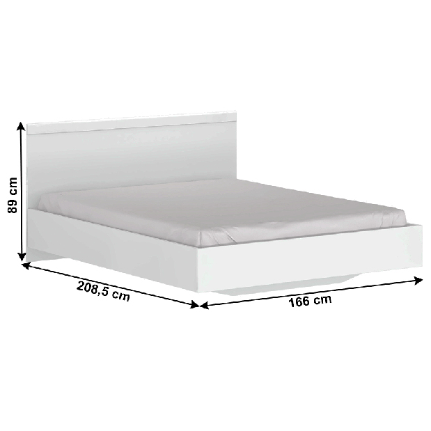Manželská posteľ 160 cm Lafer (biela)