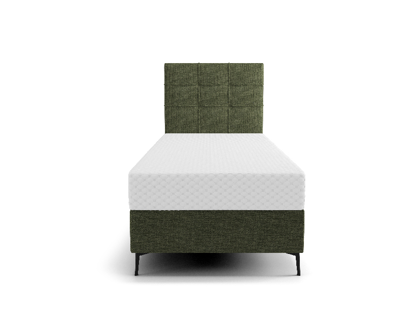 Jednolôžková posteľ 90 cm Infernus Comfort (tmavozelená) (s roštom, s úl. priestorom)