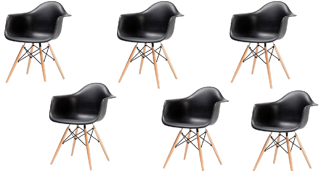 Set 6 ks. Jedálenských stoličiek Corsa (čierna) *výpredaj