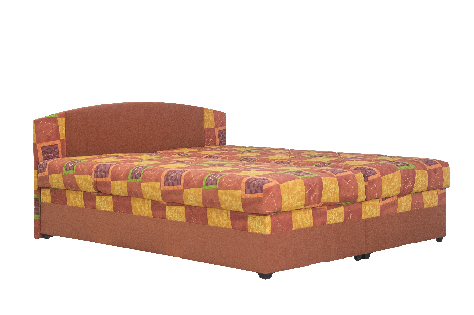 Manželská posteľ 160 cm Blanár Kappa (oranžová) (s roštami a matracmi Alena)