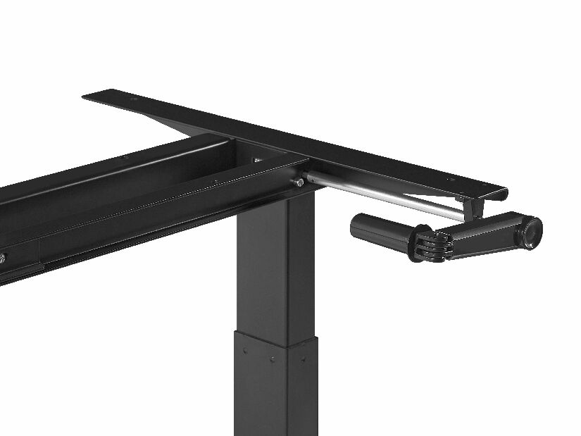 Písací stôl DESIRA II (160x72 cm) (sivá + čierna) (manuálne nastaviteľný)
