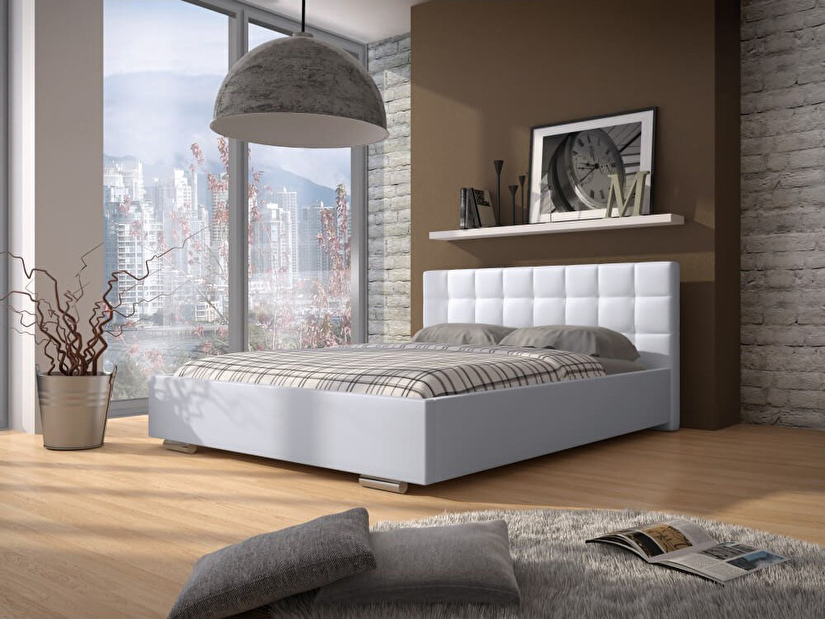 Manželská posteľ 160 cm Dolis (biela)