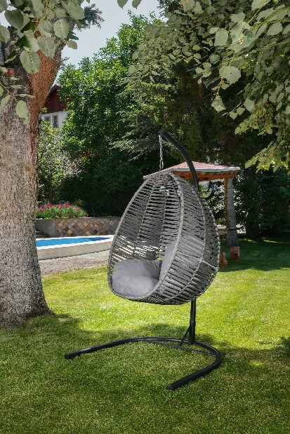 Záhradná hojdacia stolička Finnikin (sivá)