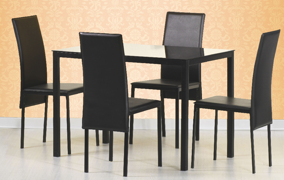 Jedálenský stôl FIDEL čierna (pre 4 osoby)