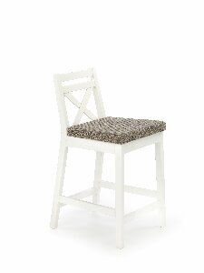 Jedálenská stolička Borys Low (biela + hnedá)