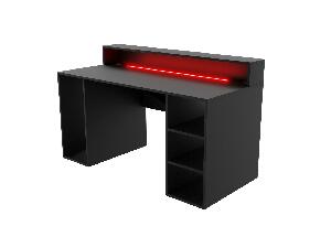 LED Písací stôl Myst (čierna)