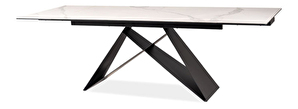Rozkladací jedálenský stôl 160-240 cm Wallace (čierna) (pre 6 až 8 osôb)