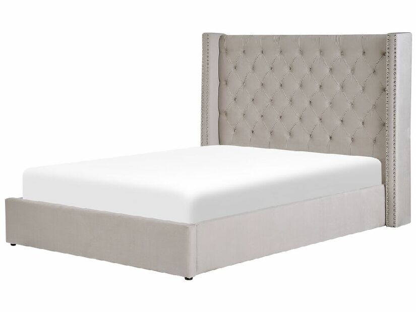 Manželská posteľ 160 cm Lubbka (sivá) (s roštom) (s úl. priestorom)