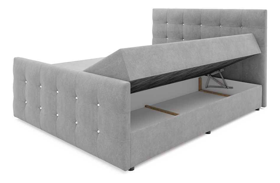 Manželská posteľ 140 cm Futura Kloe Eko (s matracom a roštom) (sivá)