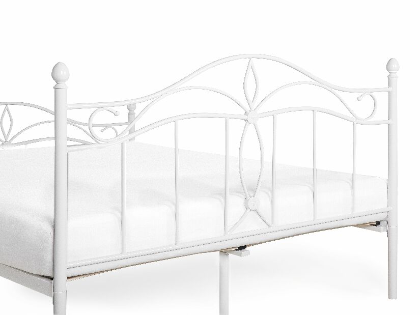 Manželská posteľ 180 cm ANTALIA (s roštom) (biela) *výpredaj
