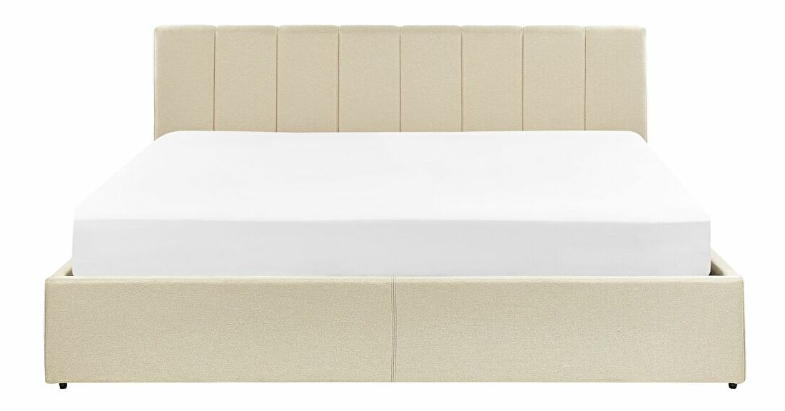 Manželská posteľ 180 cm Dabria (béžová) (s roštom) (s úl. priestorom)
