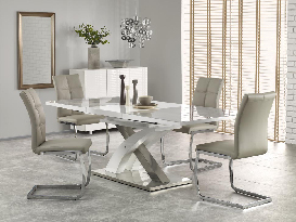 Jedálenský stôl Shenna 2 (sivá + biela) (pre 6 až 8 osôb) *výpredaj