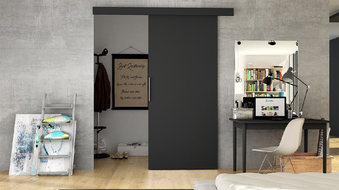 Interiérové ​​posuvné dvere Mirjan Orenia 90 I (čierna)