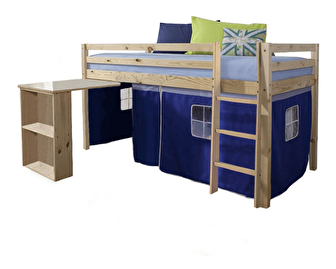 Detská posteľ s PC stolíkom 90 cm Alzaria (modrá)