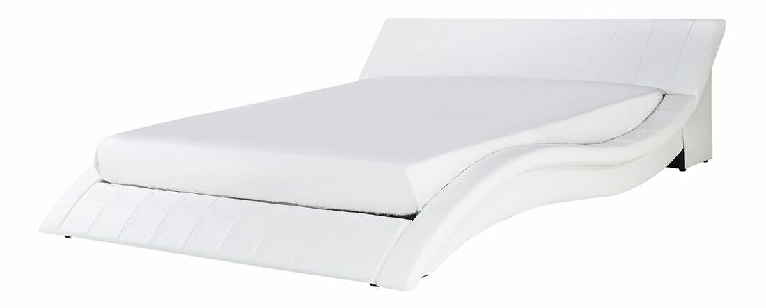 Manželská posteľ 180 cm VICHA (s roštom) (biela)