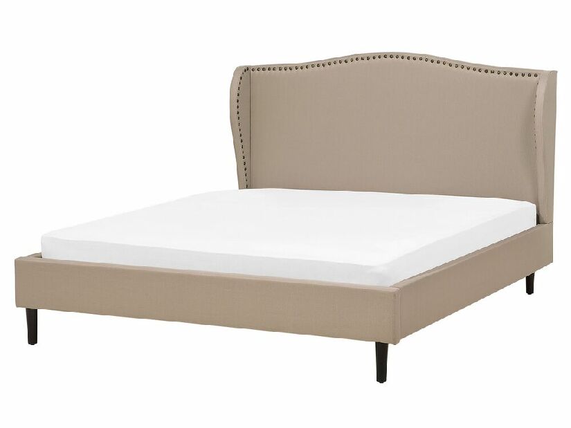 Manželská posteľ 160 cm COLLETTE (s roštom) (béžová)
