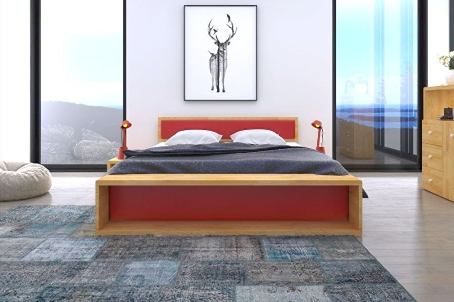Manželská posteľ 160 cm Naturlig Invik (borovica) (s roštom)