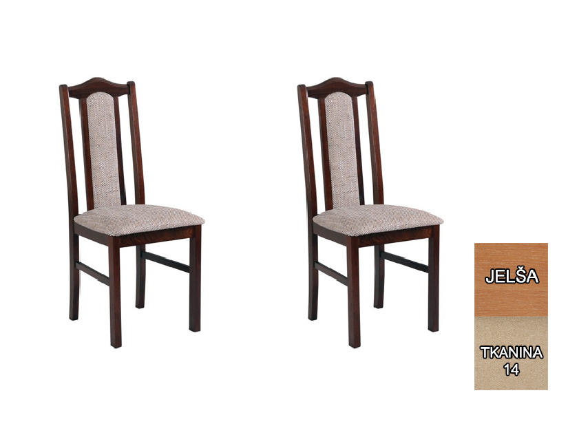 Set 2 ks. jedálenských stoličiek Astra (jelša + tkanina 14) *bazár