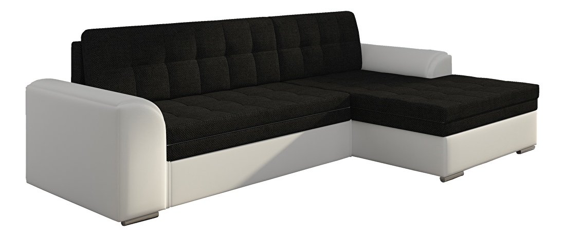 Rohová sedačka Conforti (čierna + biela) (P)