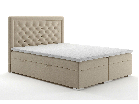 Manželská posteľ Boxspring 160 cm Gllamy (béžová) (s úložným priestorom)